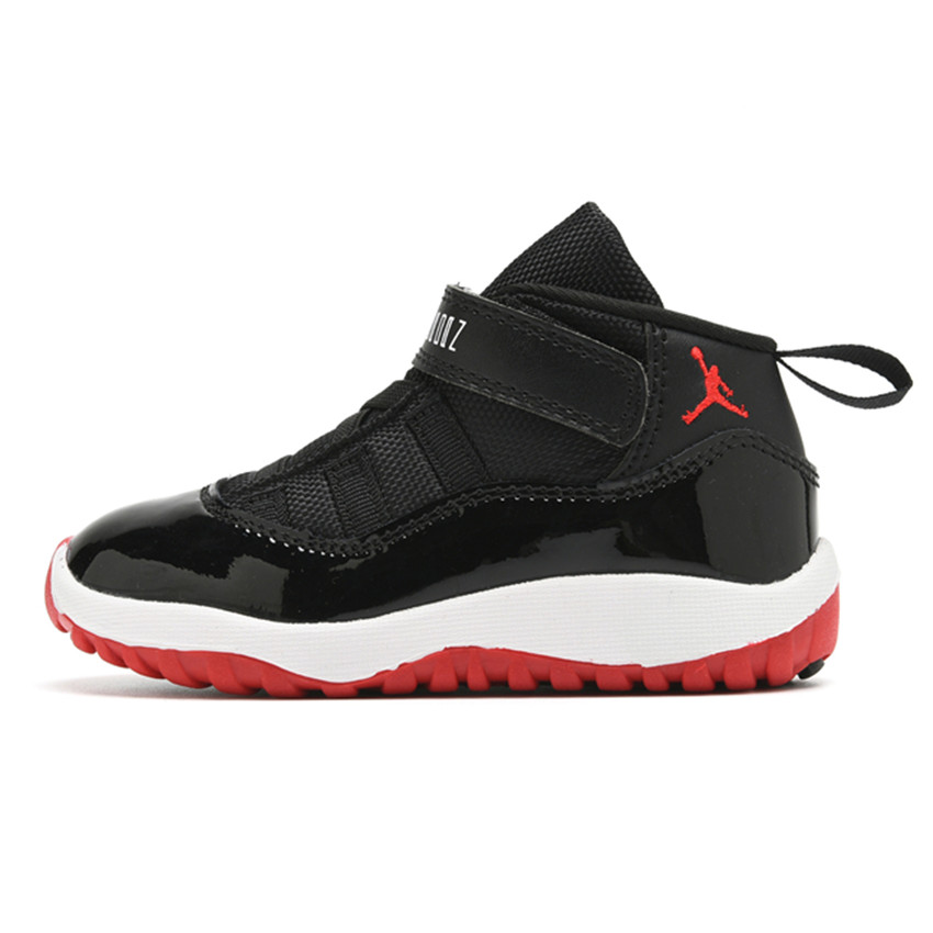 Youth Black/Red Running Weapon Air Jordan 11 Shoes 030
